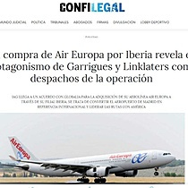 La compra de Air Europa por Iberia revela el protagonismo de Garrigues y Linklaters como despachos de la operacin